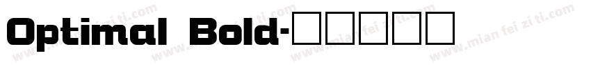 Optimal Bold字体转换